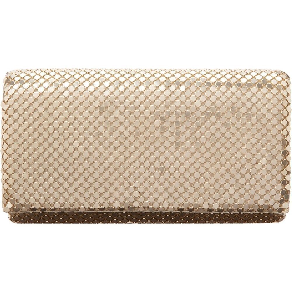 🆕Metal Mesh Roll Bag Clutch Purse 4.5" x 7.5" x 2" Shoulder Chain Included